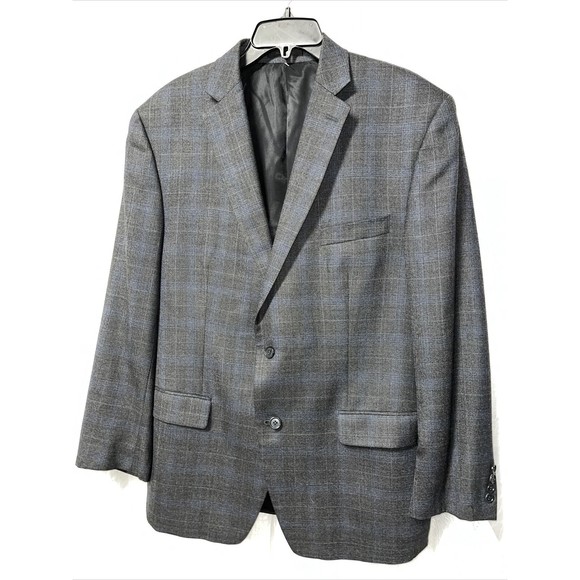 Calvin Klein Men's BlazerGray Plaid Size 44R